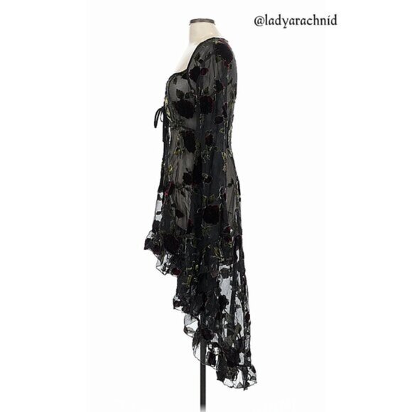 WIDOW Befallen Romance witchy velvet burnout duster jacket - Picture 5 of 11